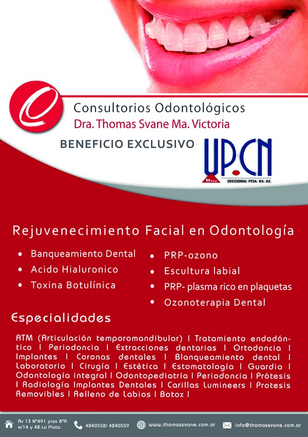 Beneficio exclusivo para afiliados a UPCN: Consultorios Odontológicos Dra. Ma. Victoria Thomas Svane