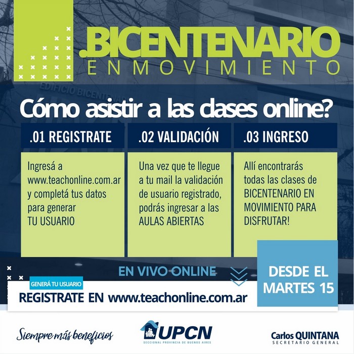 Bicentenario en Movimiento: desde el martes 15 de junio, clases online gratuitas