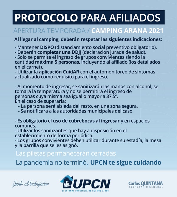 Los Campings de Arana y San Vicente abrirán la temporada de verano 2021 con protocolos sanitarios