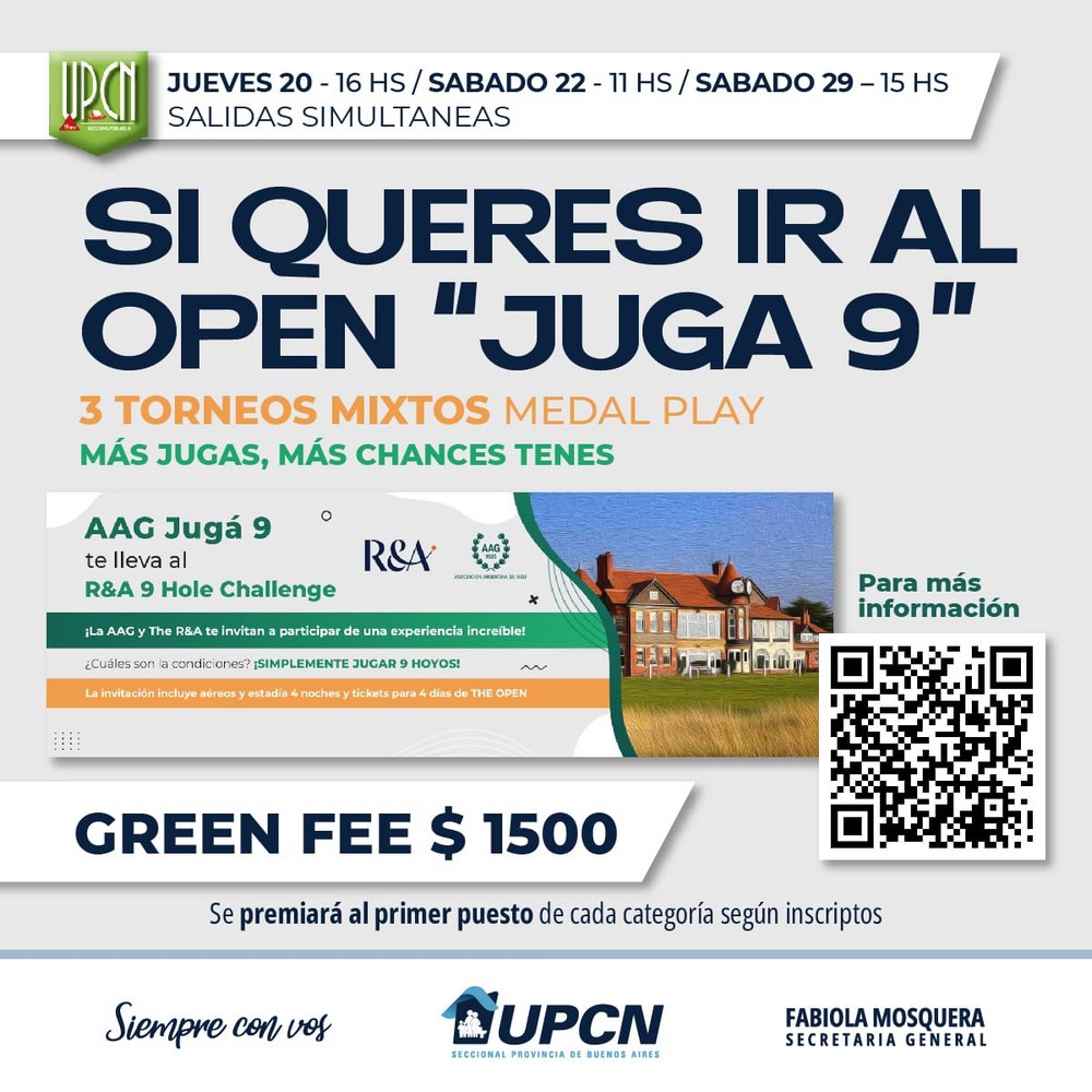 UPCN Golf comenzó con la disputa de tres torneos para que sus ganadores participen de un sorteo que clasifica al Open “Juga 9”
