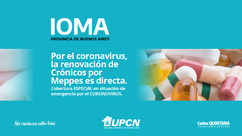 Por el Coronavirus la renovación de Crónicos por Meppes es directa
