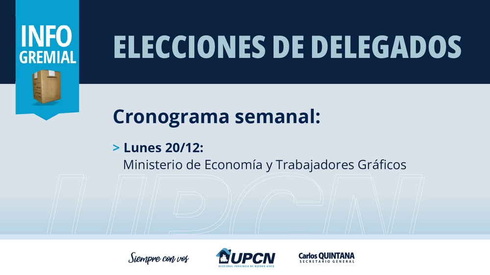 Elecciones para renovación de cuerpos de delegados: el lunes 20 es el turno en el ministerio de Economía y de trabajadores Gráficos