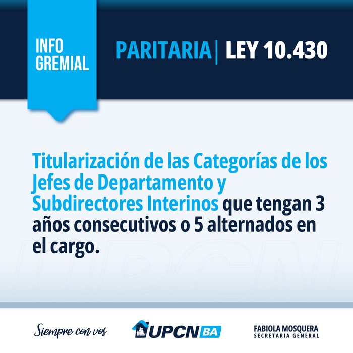 Paritaria Ley 10.430: aumento salarial del 9% a partir del mes de febrero