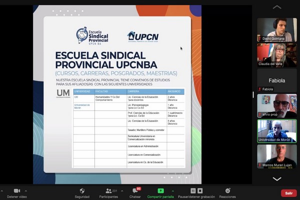 Simposio de Educación organizado por la Escuela Sindical Provincial UPCNBA