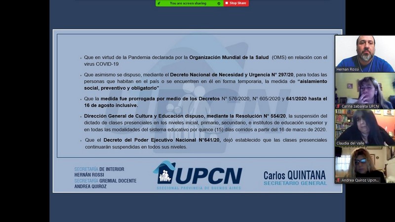 Las secretarías de Interior y Gremial Docente realizaron una capacitación conjunta sobre APD Docentes en Merlo