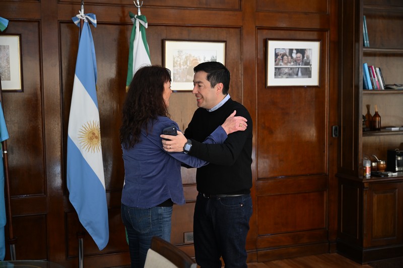 Fabiola Mosquera se entrevistó con el intendente de Malvinas Argentinas, Leonardo Nardini