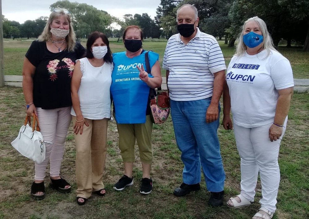 UPCNBA participó en Santa Teresita del anunció de la tercera dosis libre para trabajadores de la educación