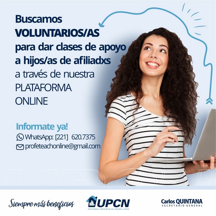 Buscamos voluntarios para dar clases de apoyo digital a hijos e hijas de afiliados