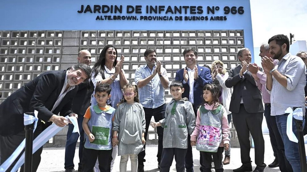 UPCNBA asistió al acto inaugural de un jardín de infantes que encabezó el gobernador Kicillof en el partido de Almirante Brown
