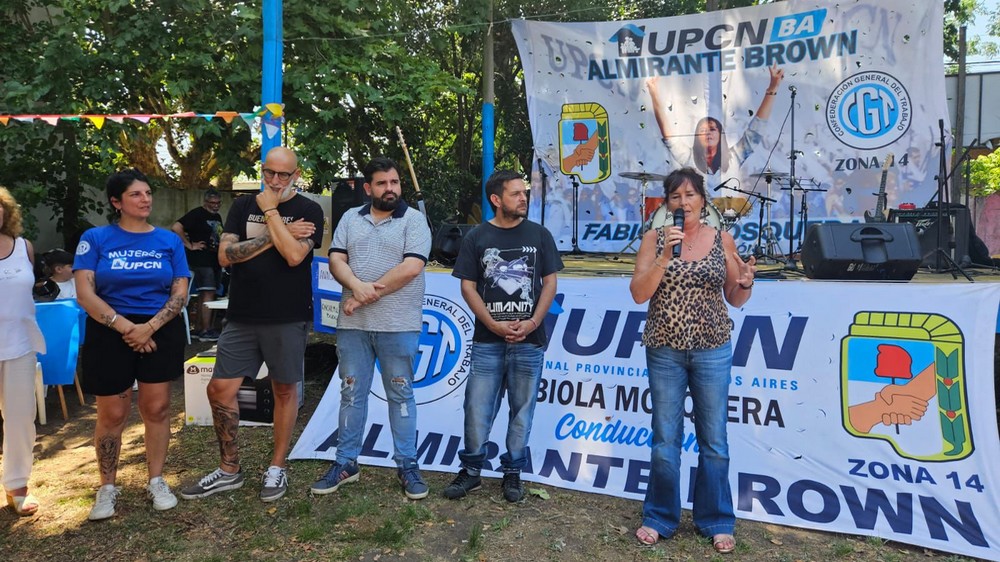 Fabiola Mosquera encabezó el almuerzo de fin de año de UPCNBA en Almirante Brown