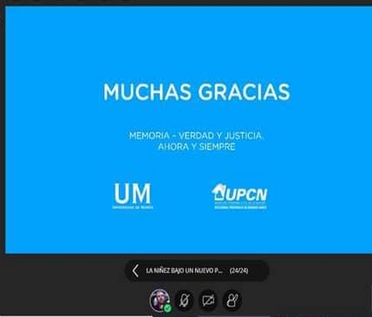 UPCNBA y la UM realizaron un congreso provincial virtual en Derechos Humanos al cumplirse un nuevo aniversario del Golpe de Estado de 1976