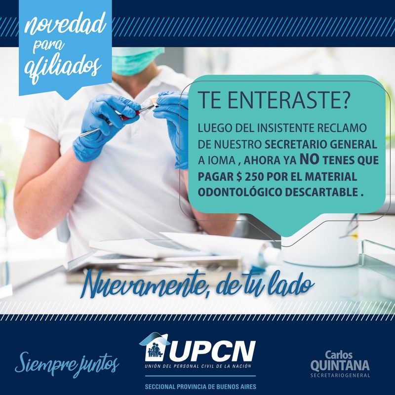 Ya no tenés que pagar $250 por el material odontológico descartable